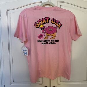 GOAT USA Pink Donut Graphic Tee NWT